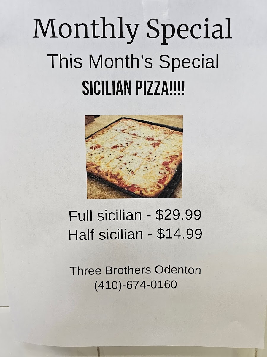 Menu Three Brothers Italian Restaurant Odenton-1